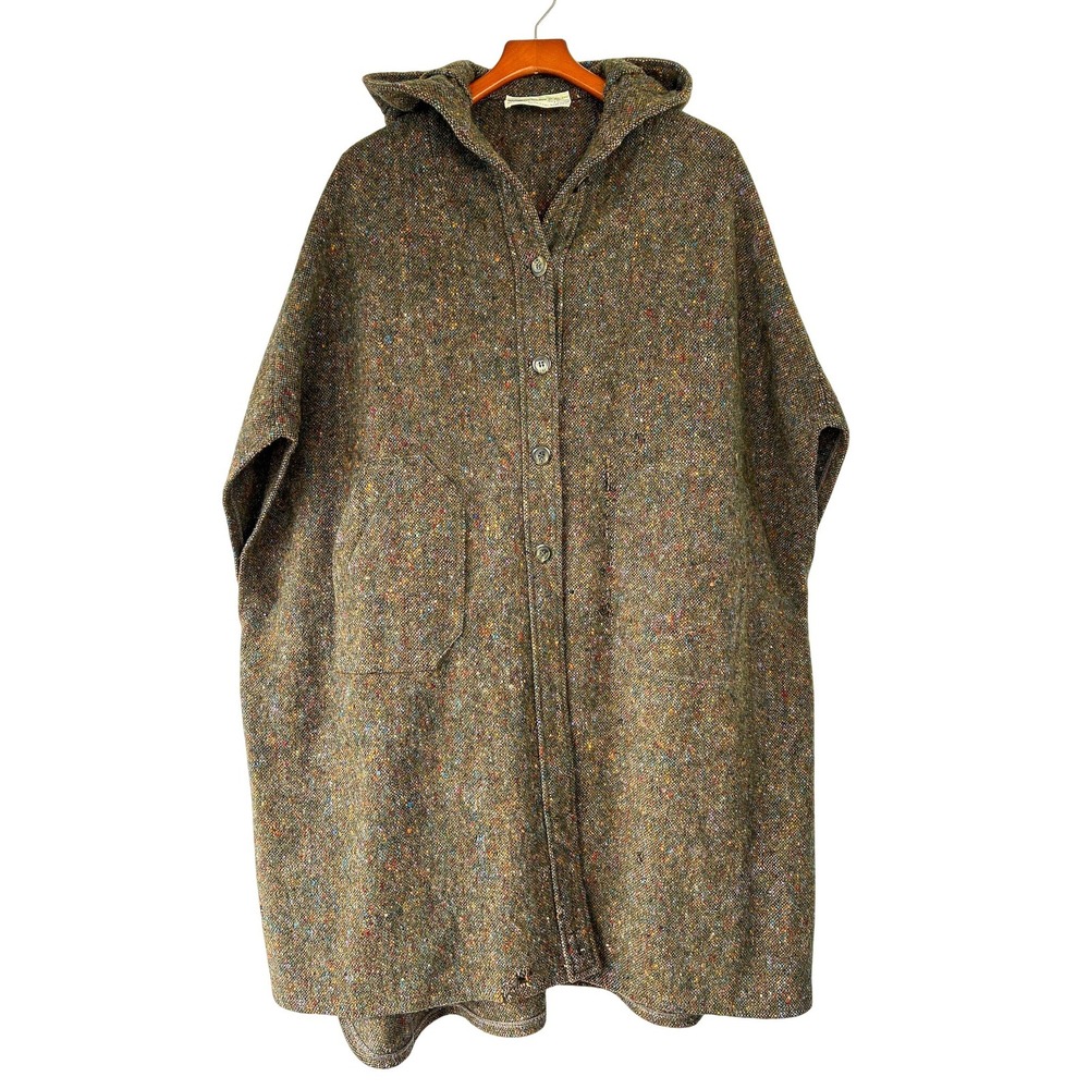 VTG Jimmy Hourihan of Dublin Irish Wool Donegal Tweed Cloak Walking Cape